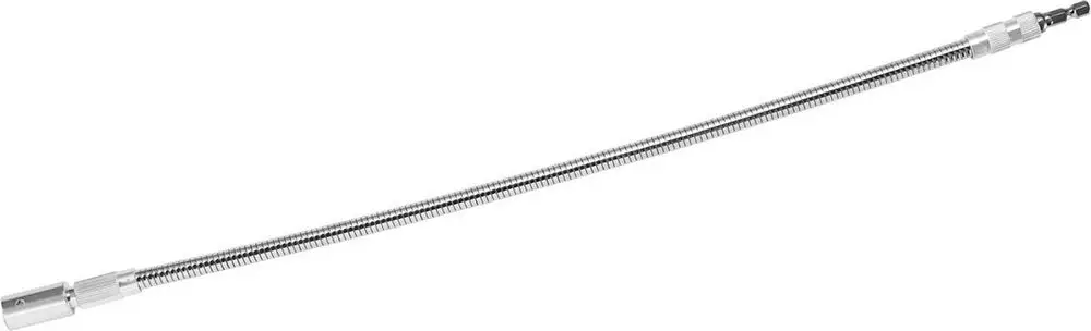 Flexible Welle von Bosch mit einem durchgehend gewellten Design, an beiden Enden mit Anschlussstücken ausgestattet. Ideal für präzise Anwendungen in der Fahrzeugtechnik.